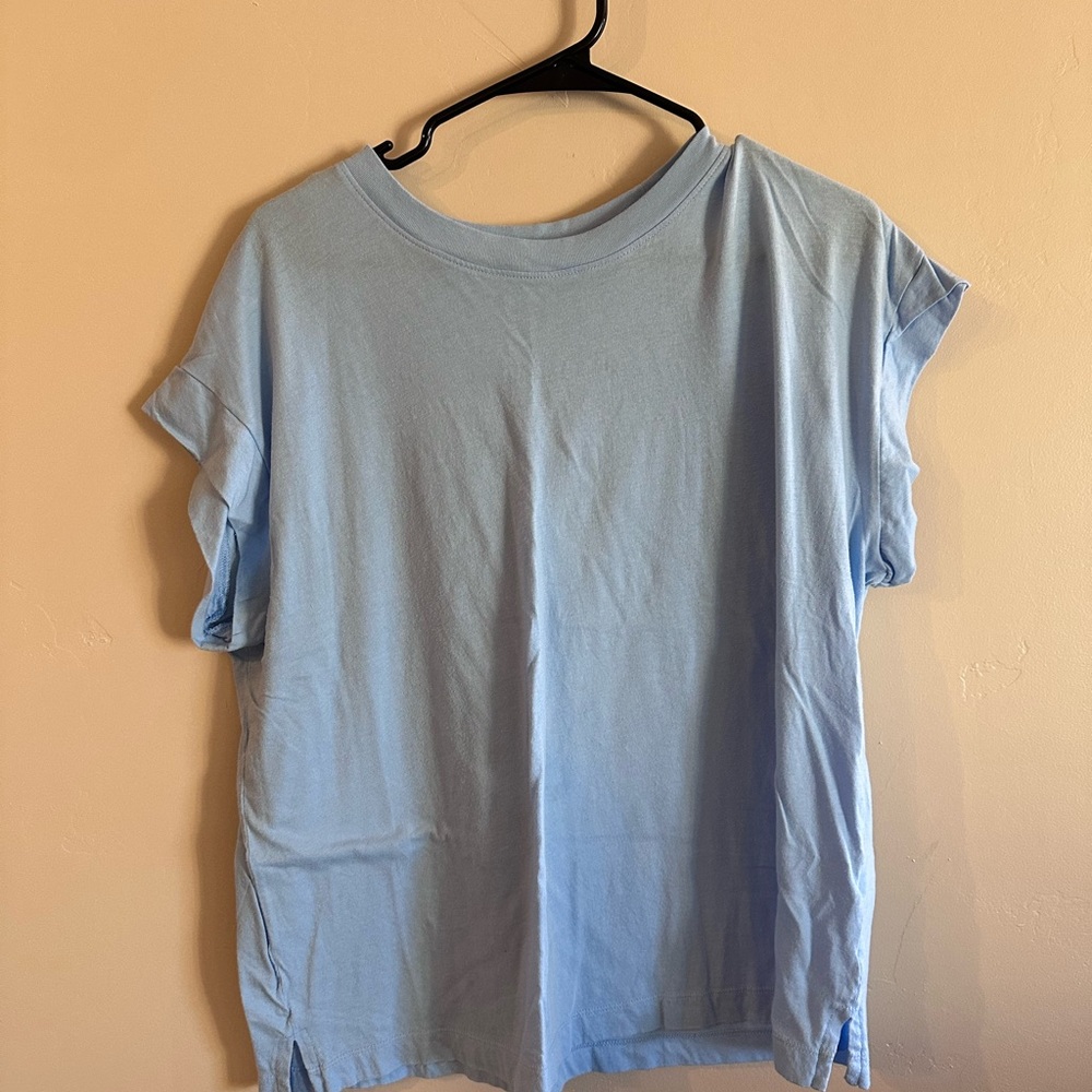 A New Day Light Blue Short Sleeve Top
